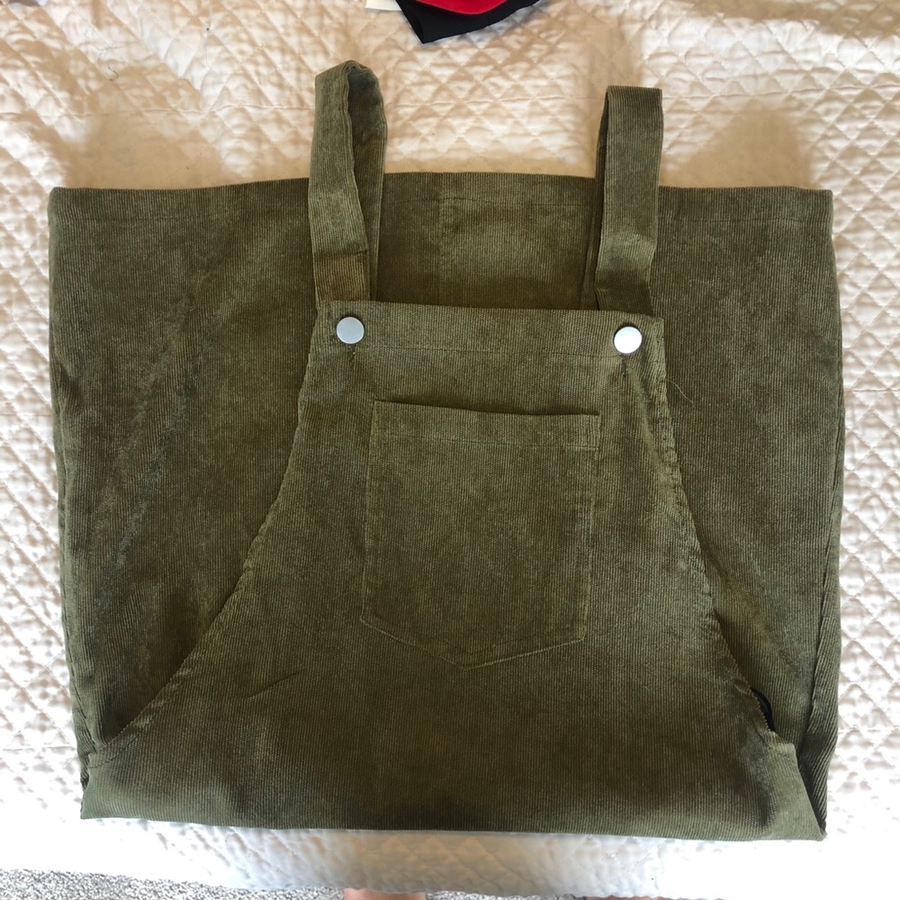 Corduroy overall dress